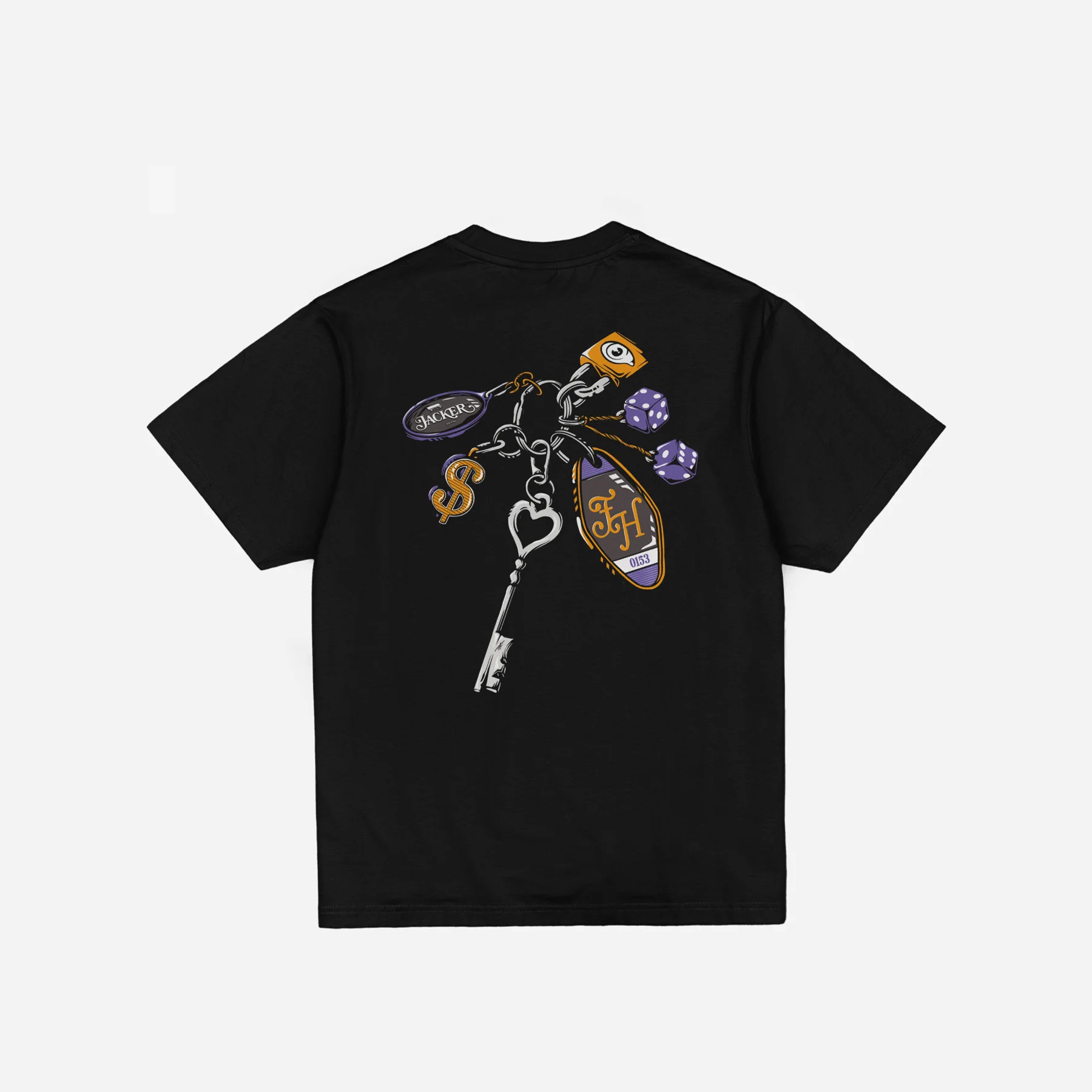KEYCHAIN T-SHIRT - BLACK