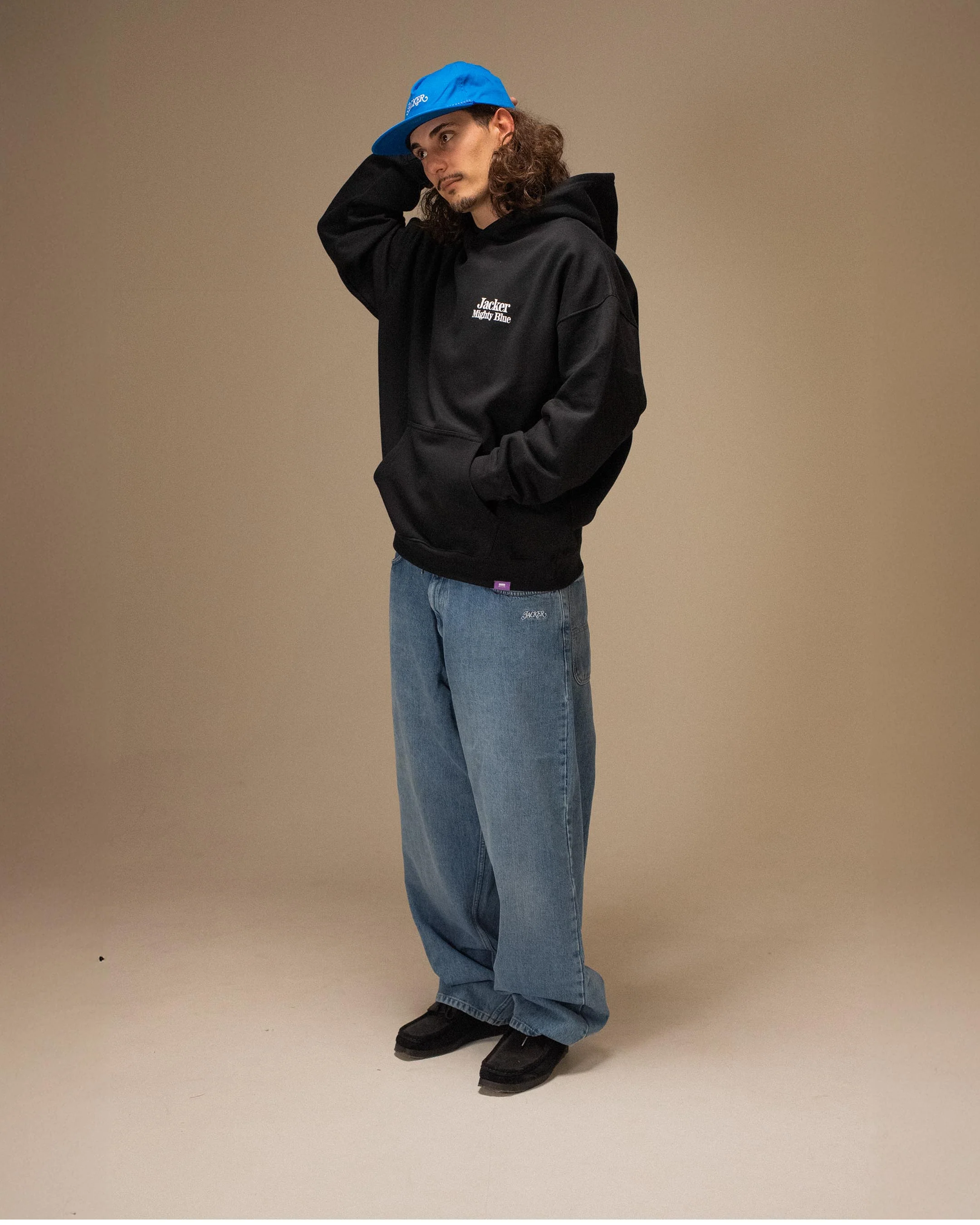 MIGHTY BLUE HOODIE - BLACK - Image 4
