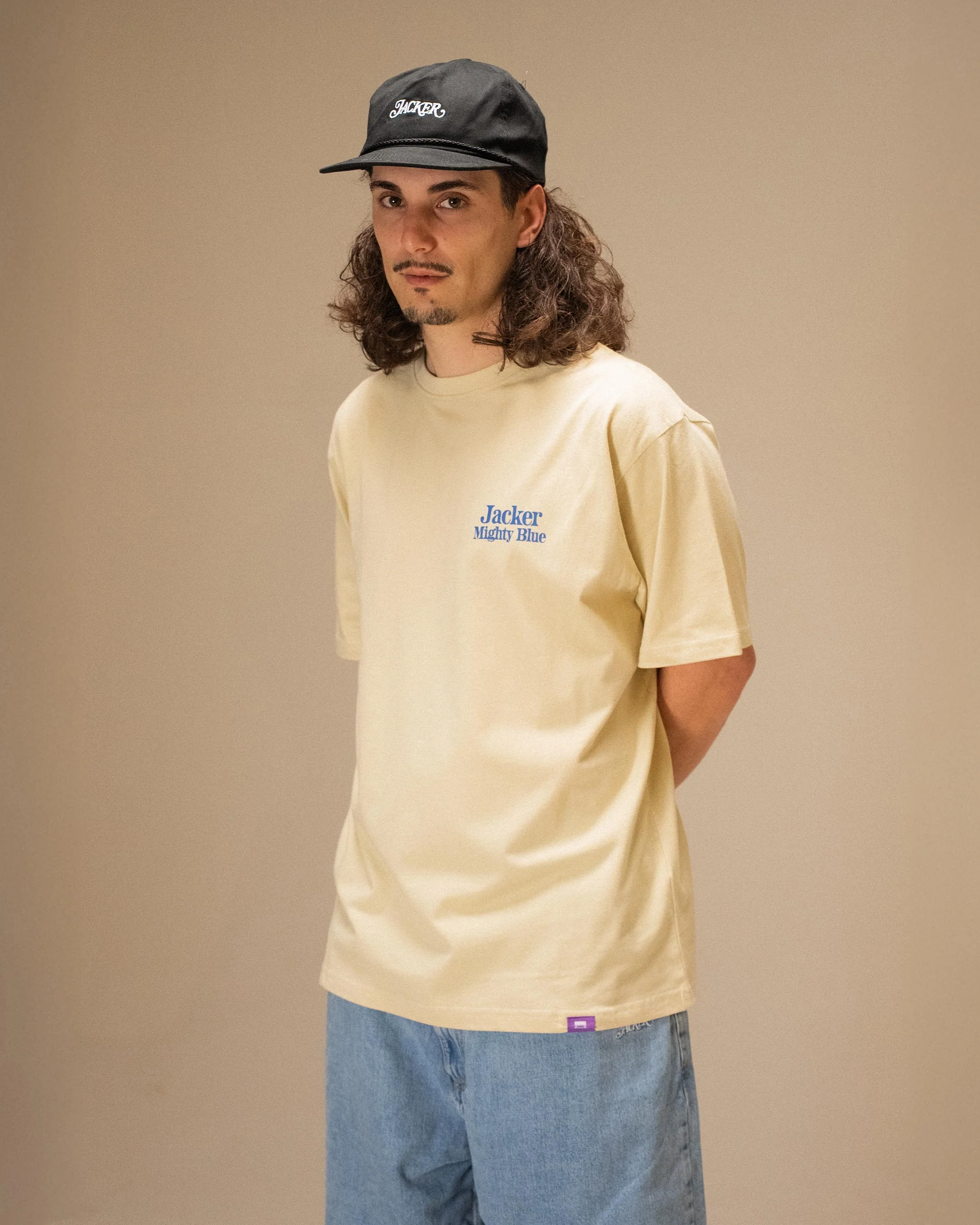 MIGHTY BLUE T-SHIRT - BEIGE - Image 4