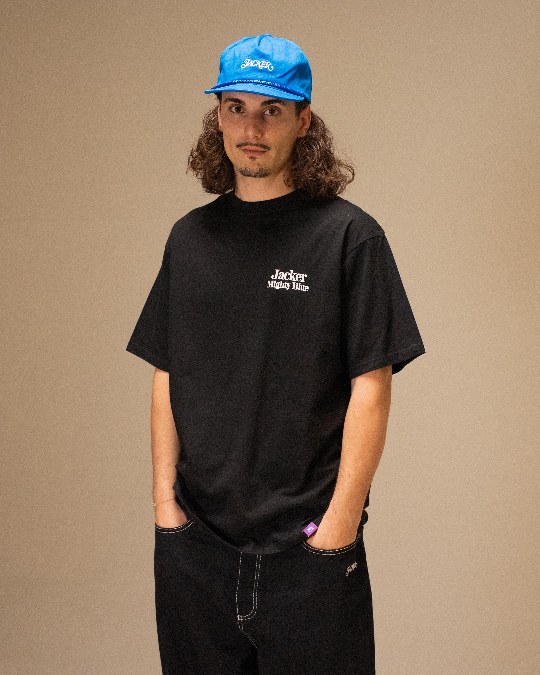 MIGHTY BLUE T-SHIRT - BLACK - Image 4
