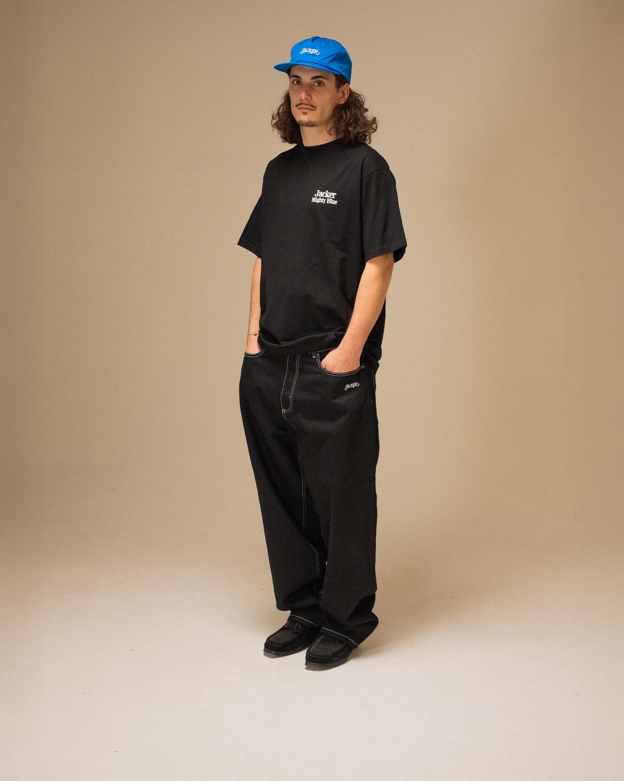 MIGHTY BLUE T-SHIRT - BLACK - Image 5