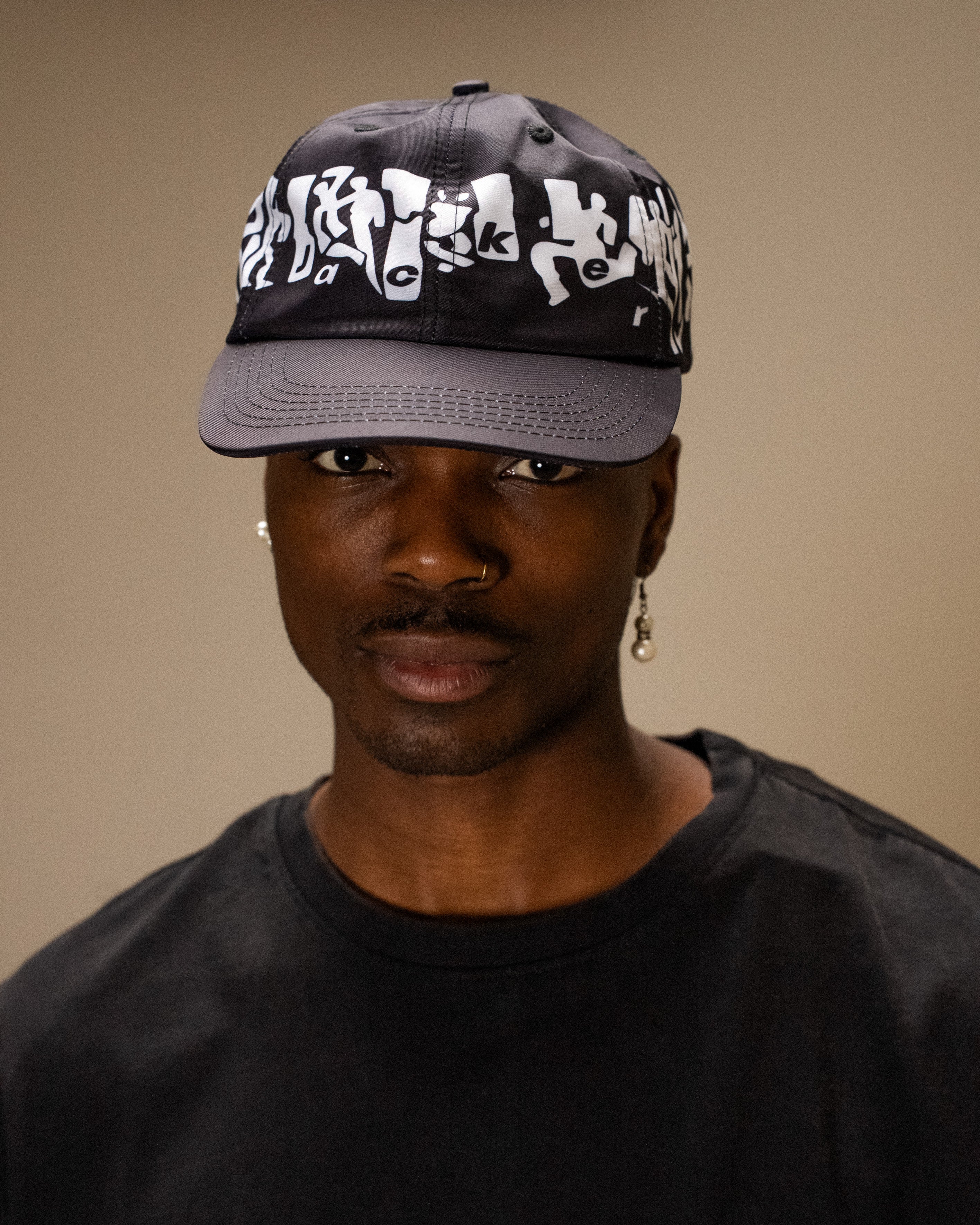 MIRROR MAZE NYLON BASEBALL CAP - BLACK - Image 2