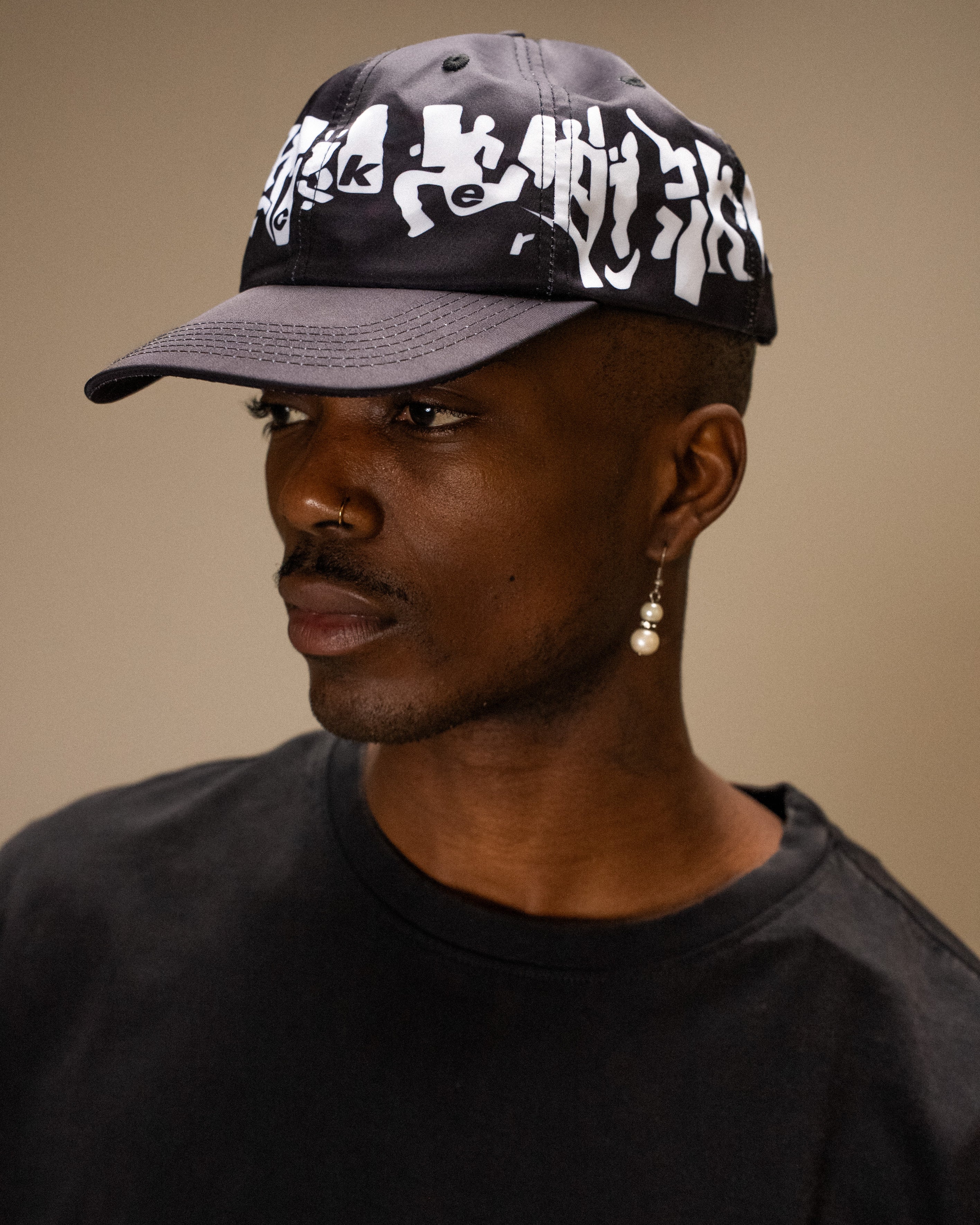 MIRROR MAZE NYLON BASEBALL CAP - BLACK - Image 4