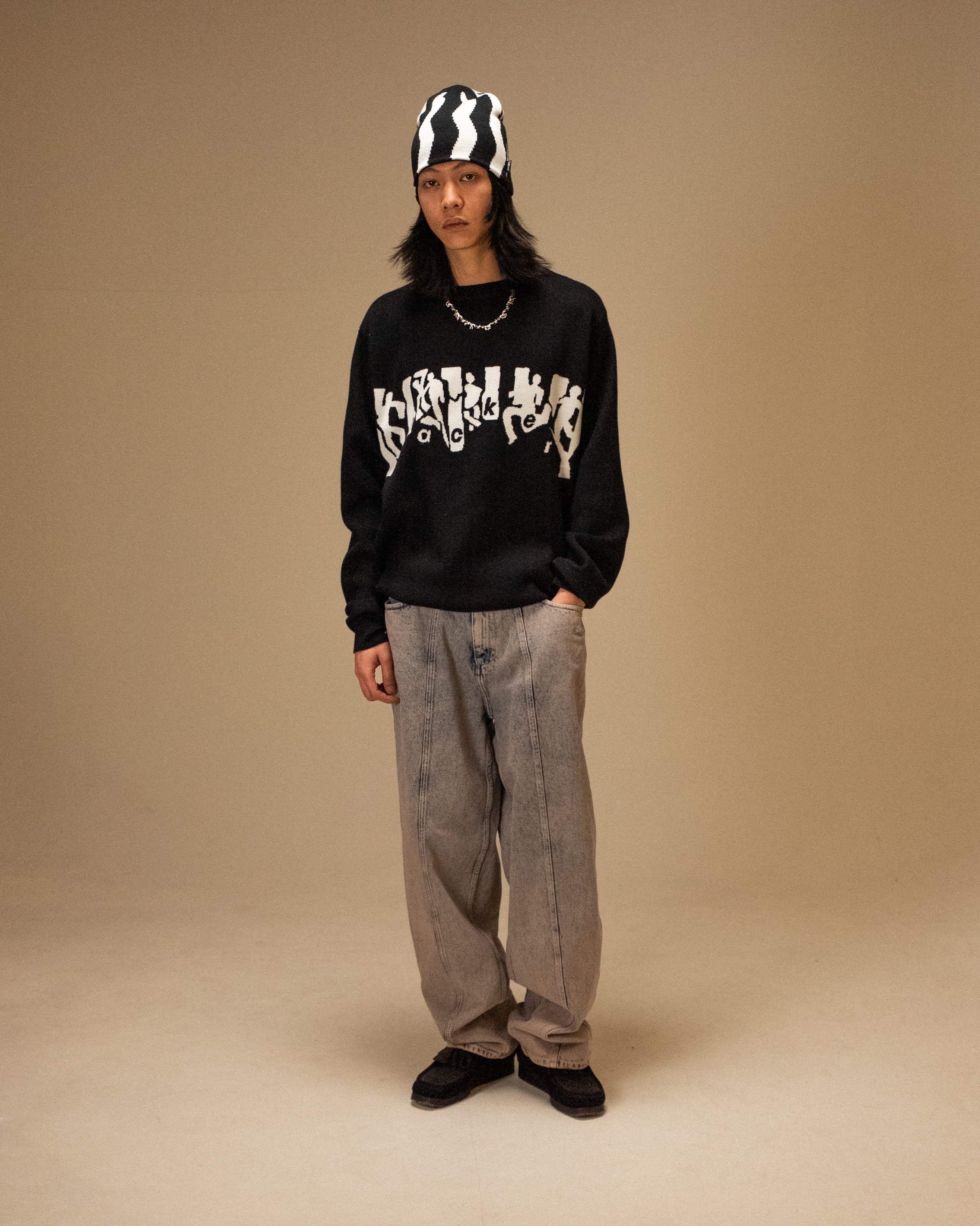 MIRROR MAZE SWEATER - BLACK - Image 5