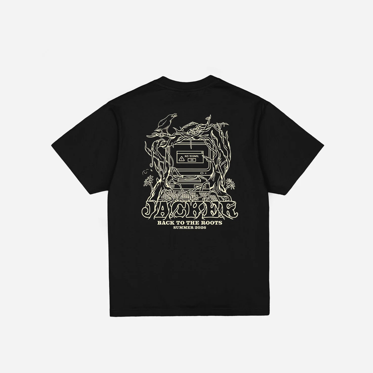 NO SIGNAL T-SHIRT BLACK