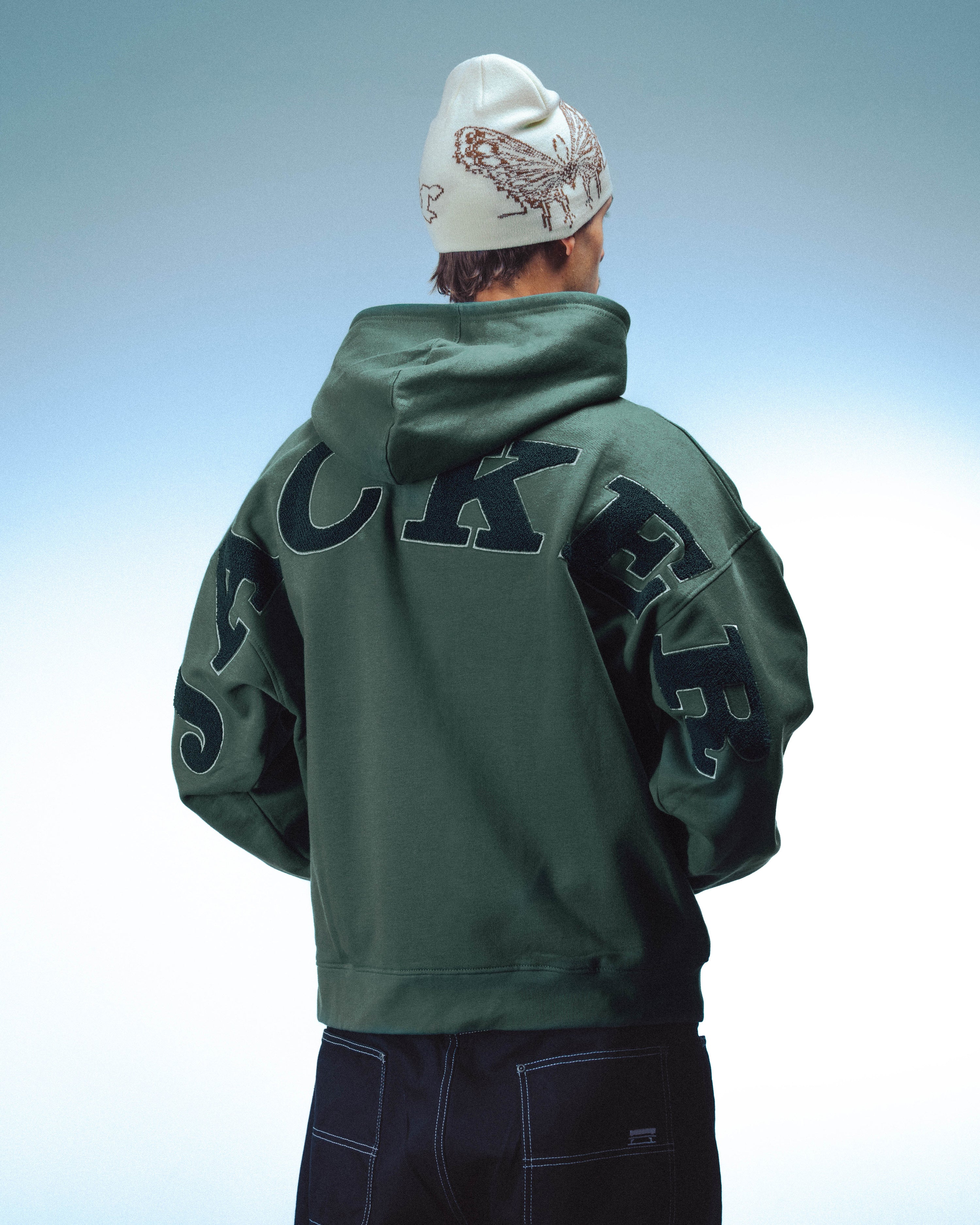 NOTORIOUS HOODIE ZIP - GREEN - Image 2