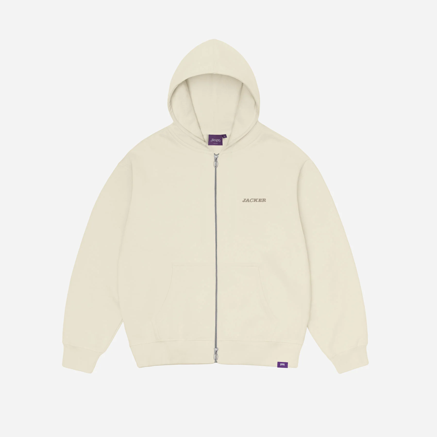 NOTORIOUS ZIP HOODIE BEIGE - Image 2