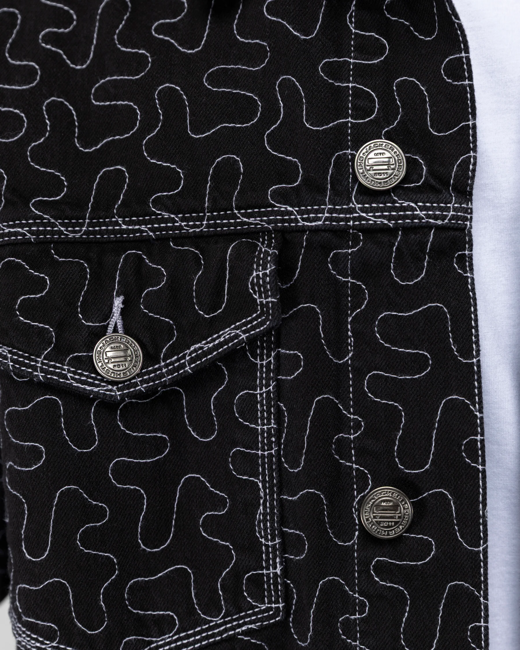 ONELINE DENIM SHIRT - BLACK - Image 7