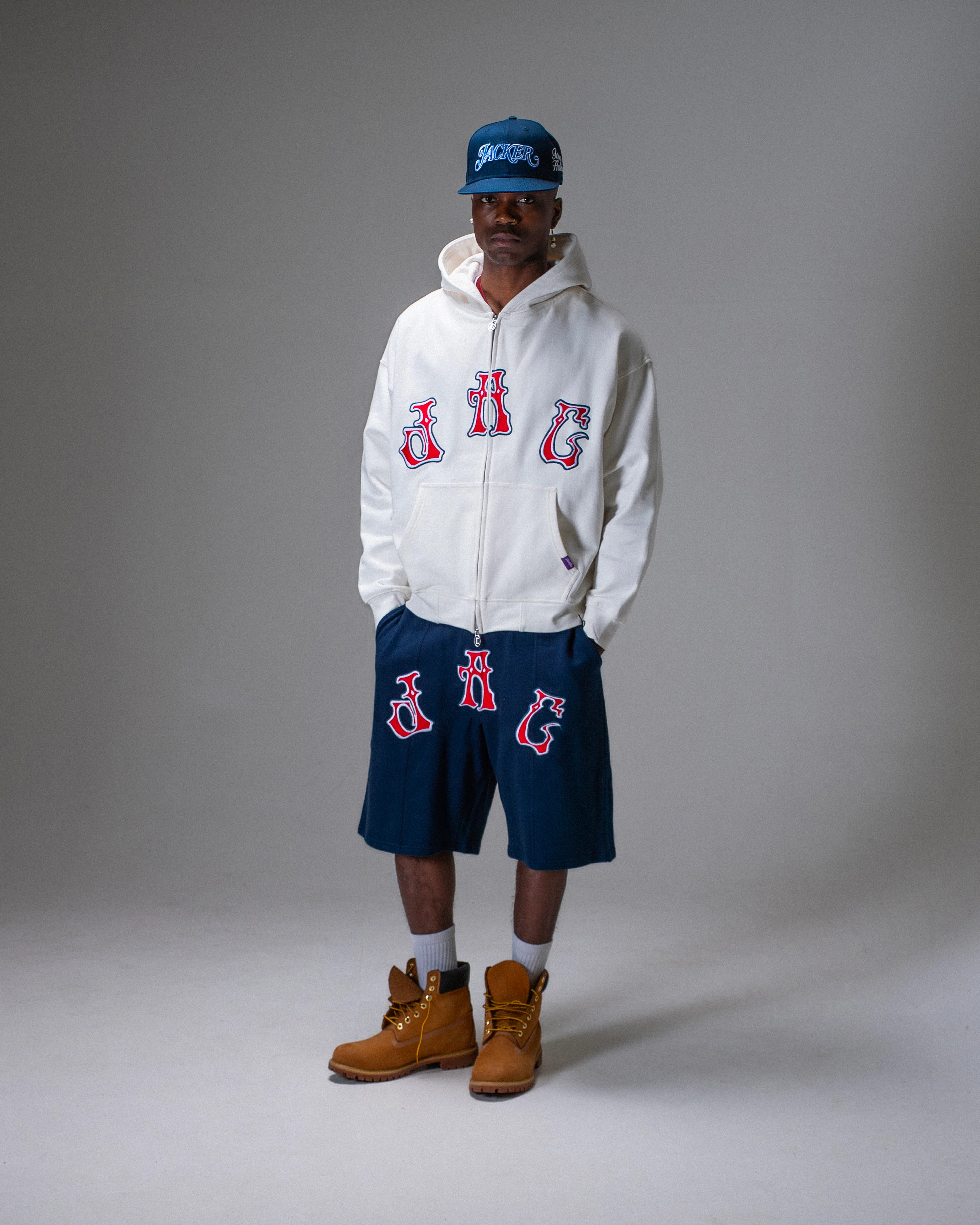 PALS FONT HOODIE ZIP WHITE - Image 5
