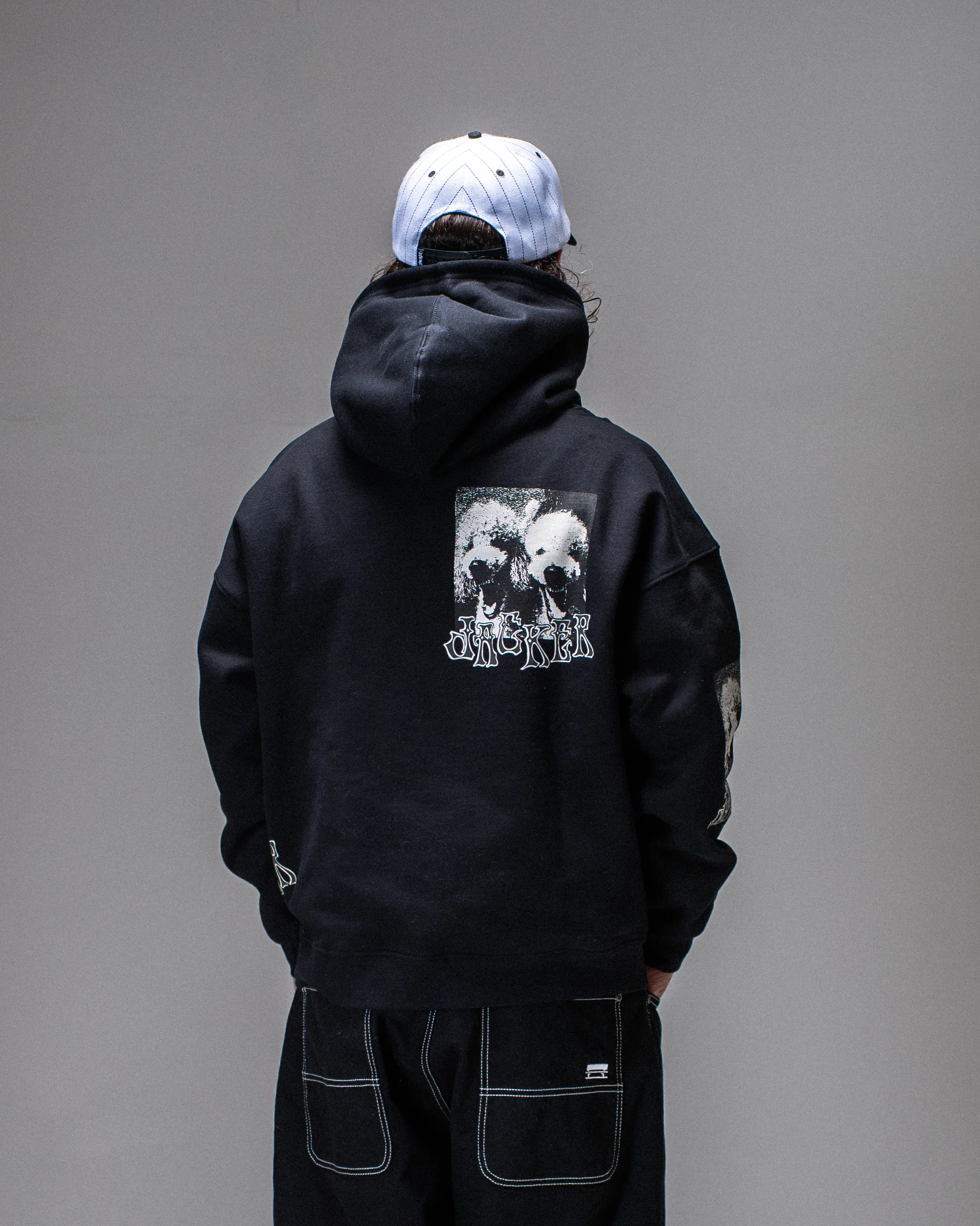 POODLES PALS HOODIE BLACK - Image 4