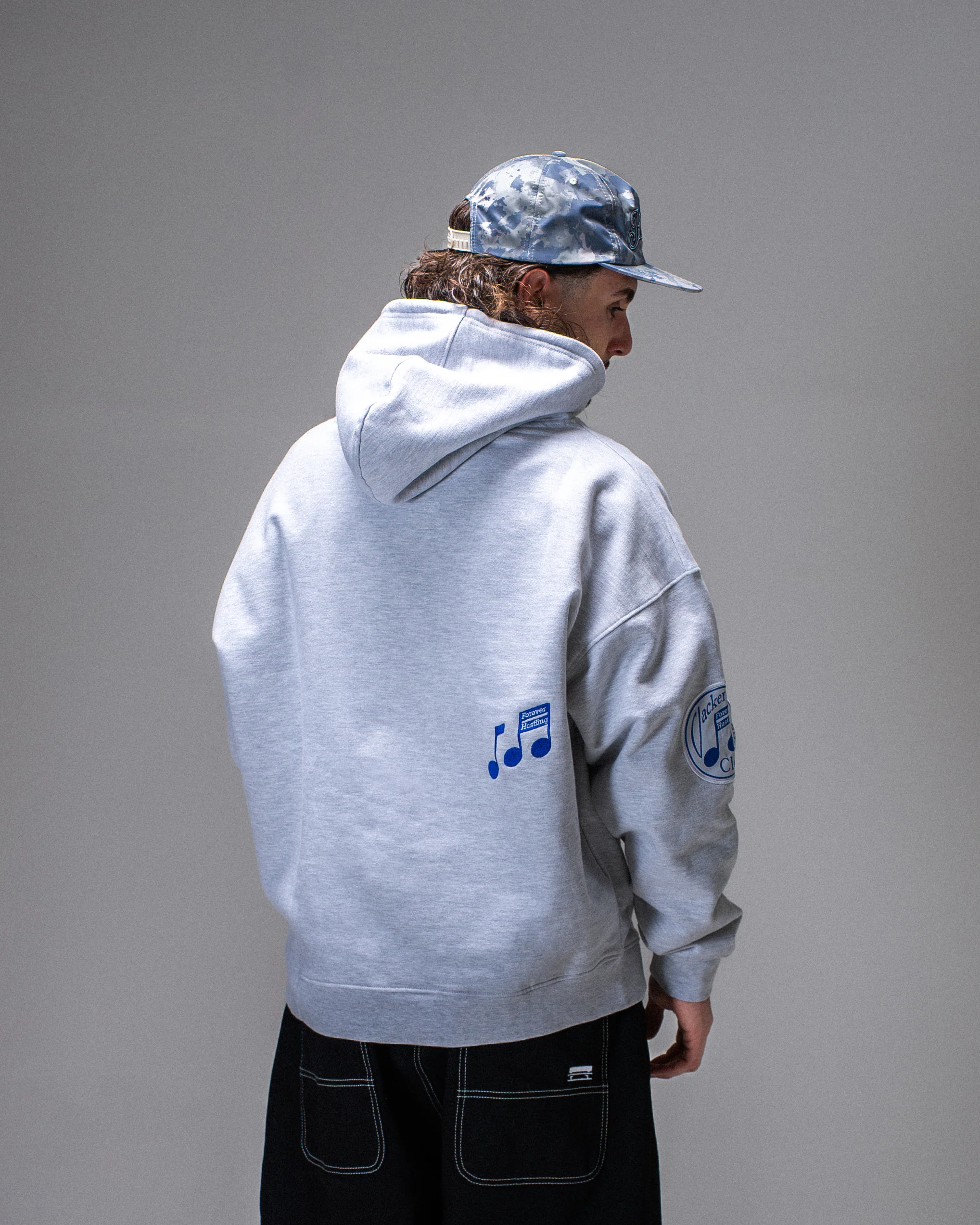 RECORDS HOODIE HEATHER GREY - Image 4
