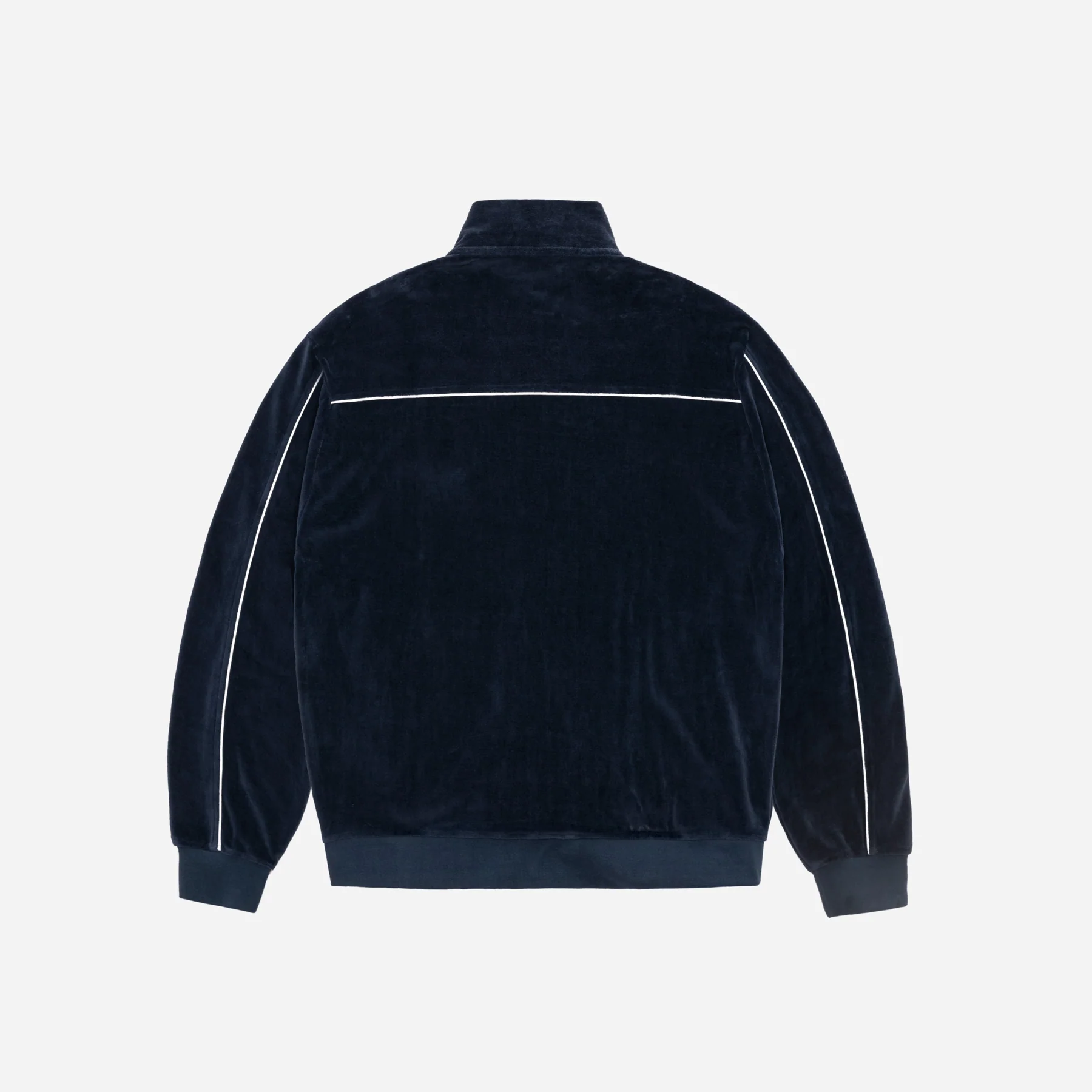 REFLECTIVE VELVET ZIPPER JACKET - NAVY - Image 3