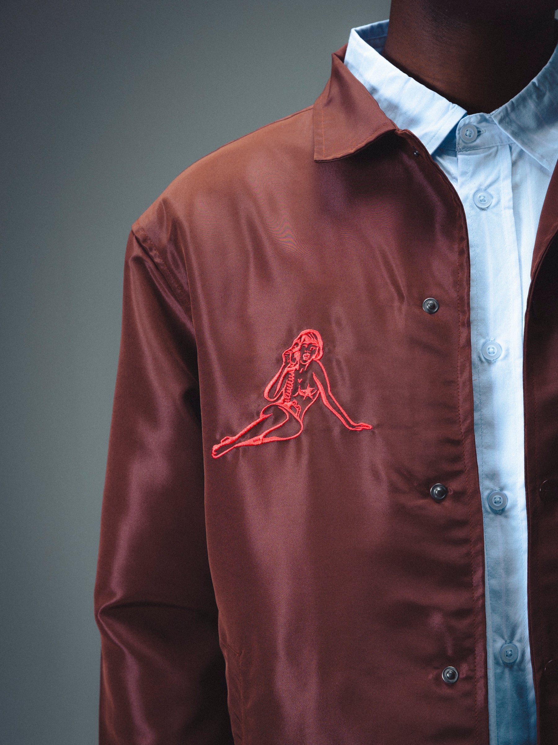 ROMANTIC FIGHT COACH JACKET - BROWN - Image 5