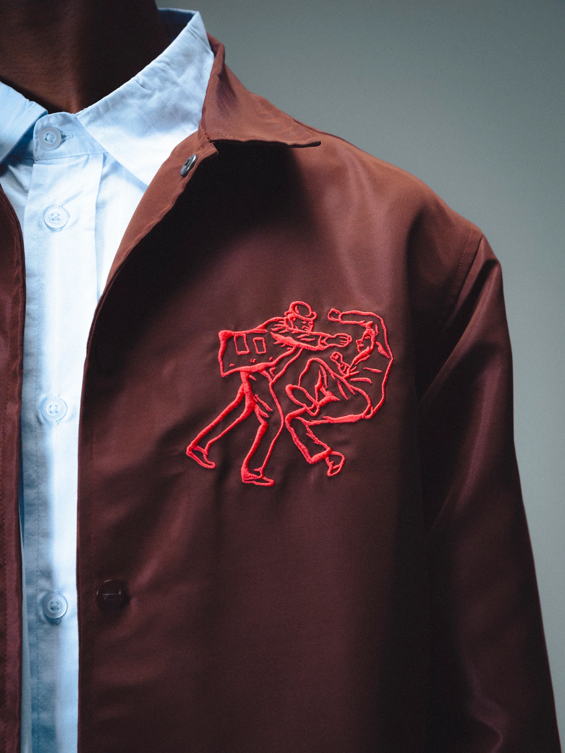 ROMANTIC FIGHT COACH JACKET - BROWN - Image 6