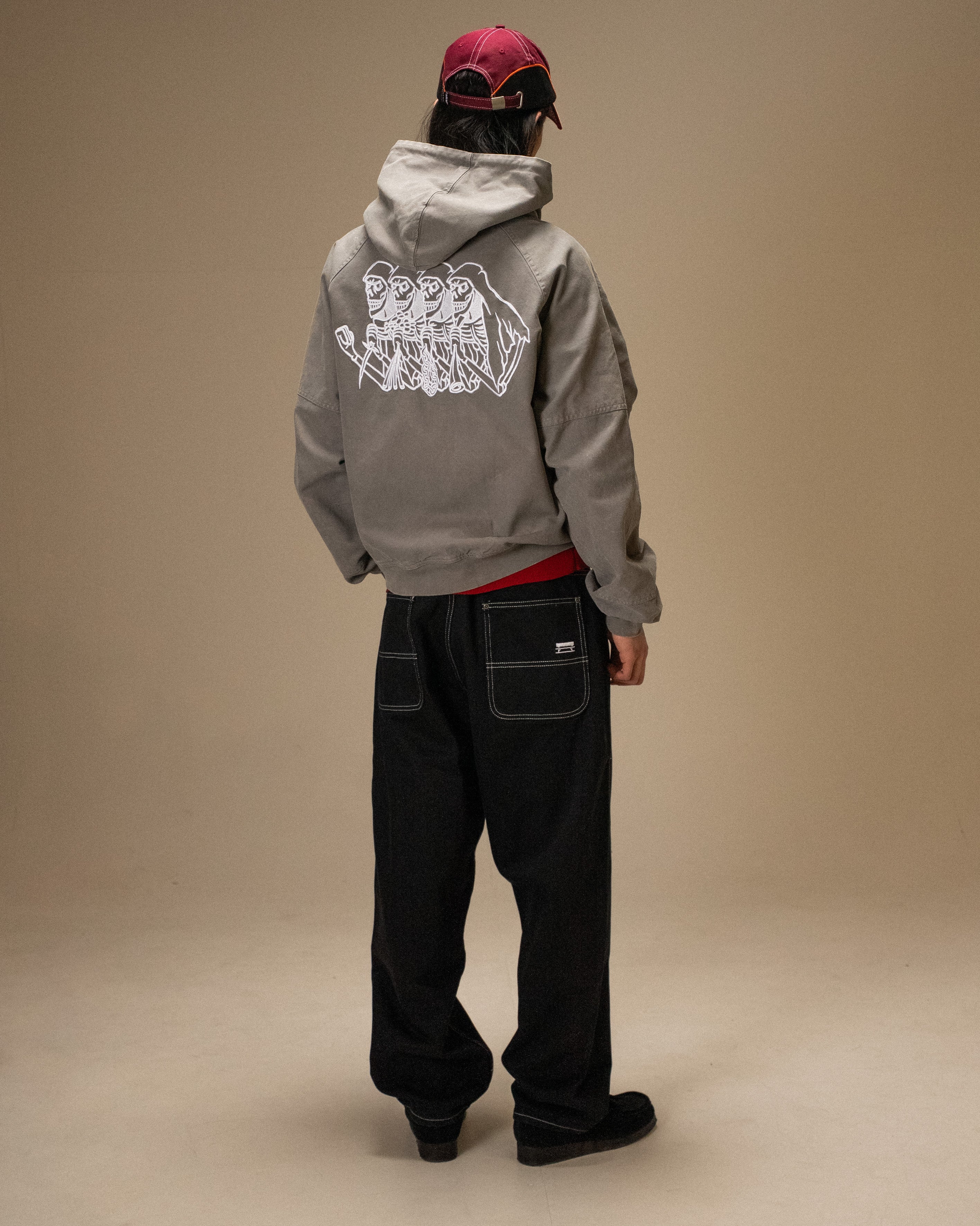 SKELETON CANVAS JACKET - GREY - Image 5