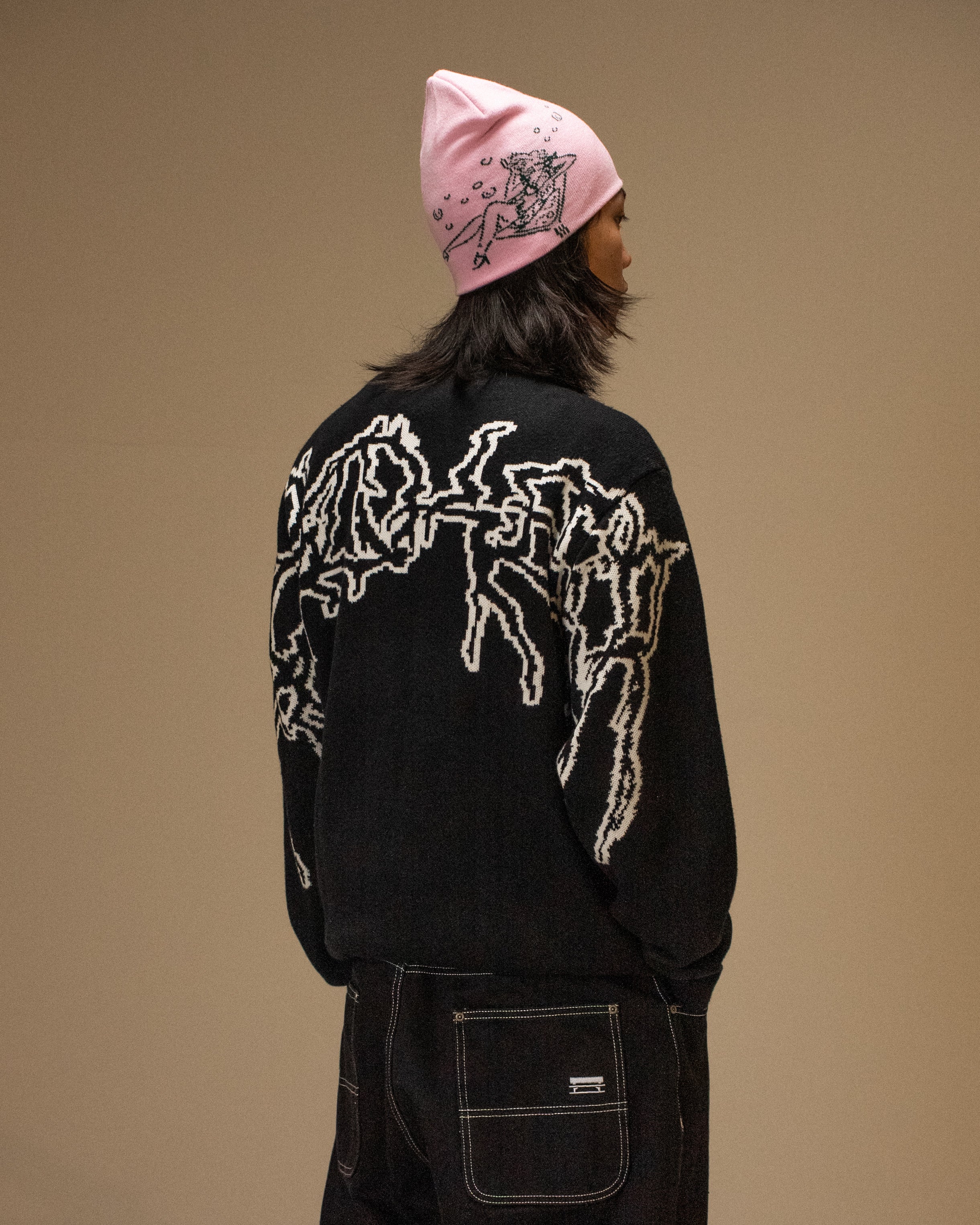 SKELETON SWEATER - BLACK - Image 2