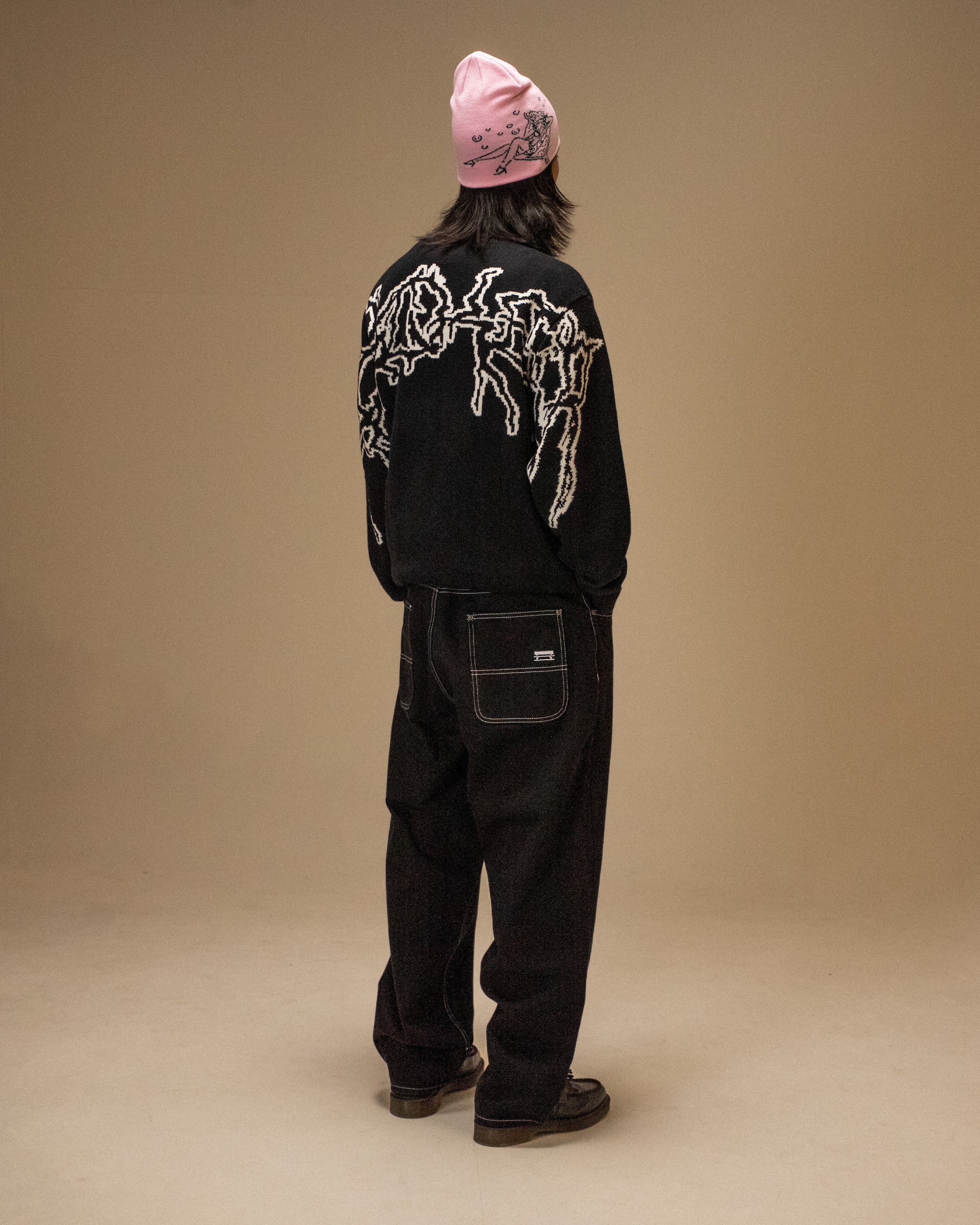 SKELETON SWEATER - BLACK - Image 5