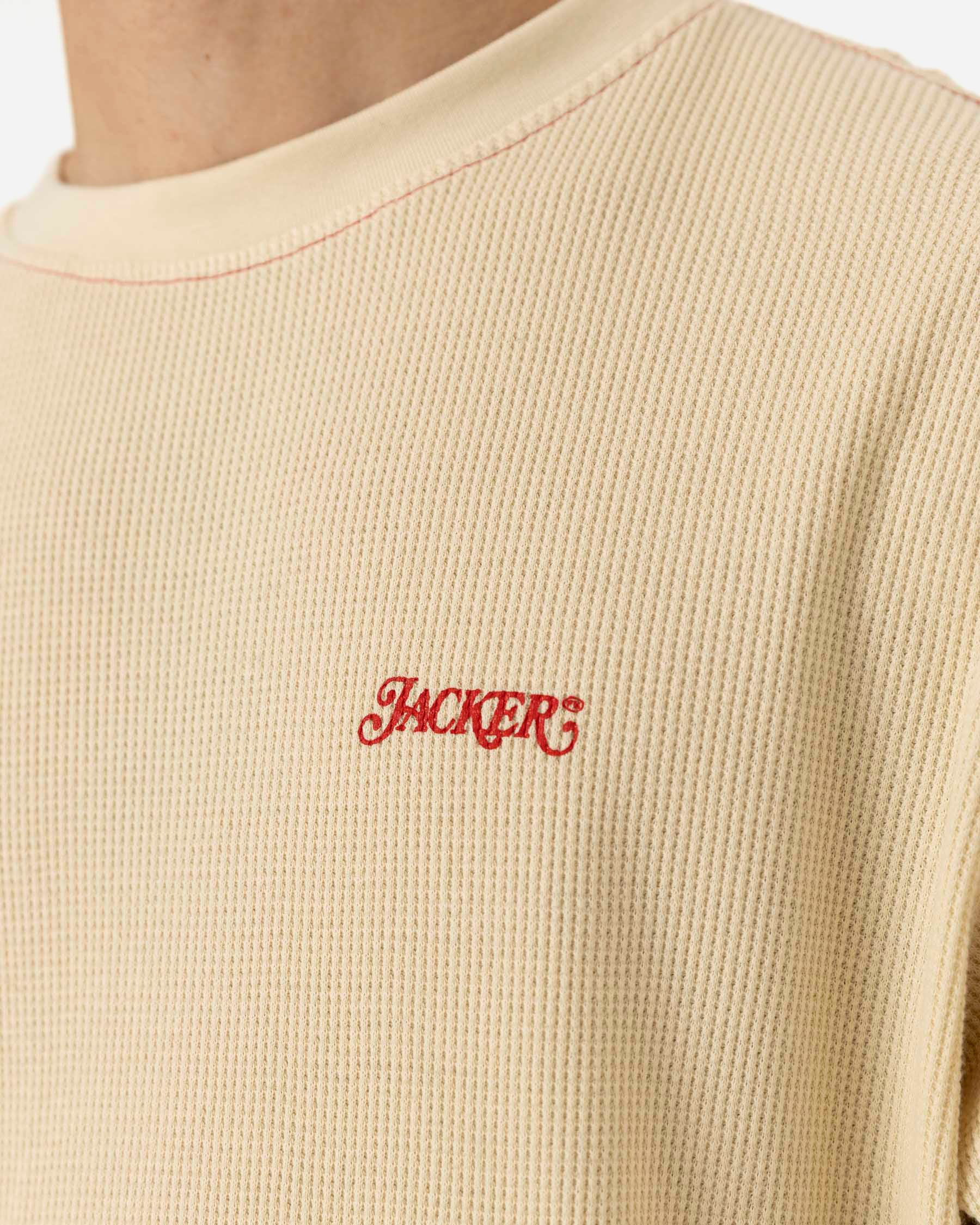 STAMP WAFFLE LONG SLEEVES - BEIGE - Image 7