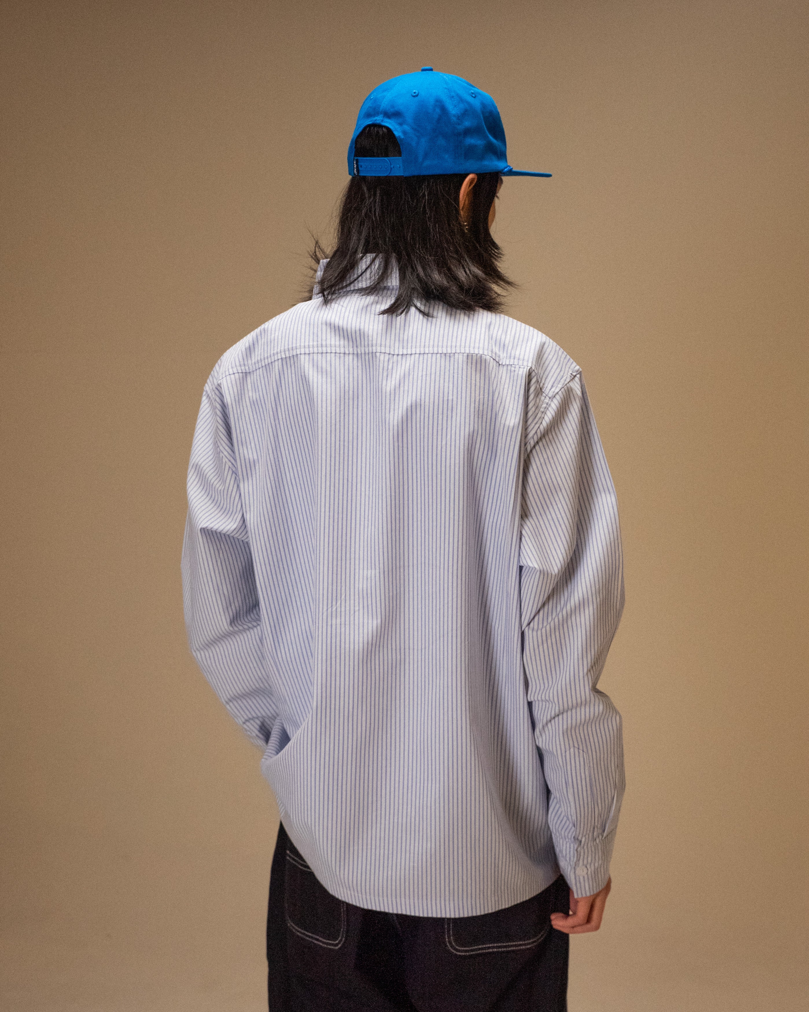 STRIPE L/S SHIRT - BLUE - Image 4