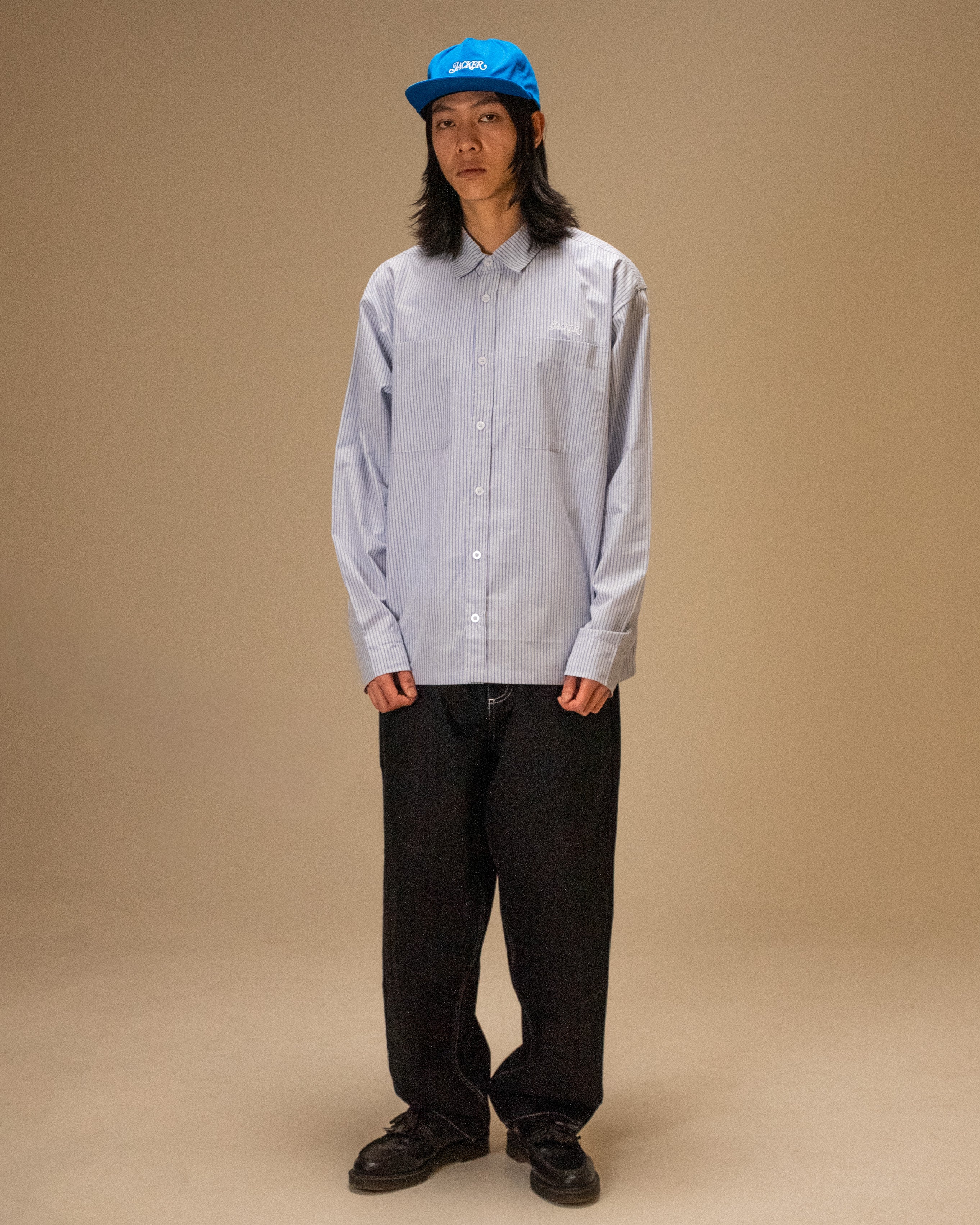 STRIPE L/S SHIRT - BLUE - Image 6