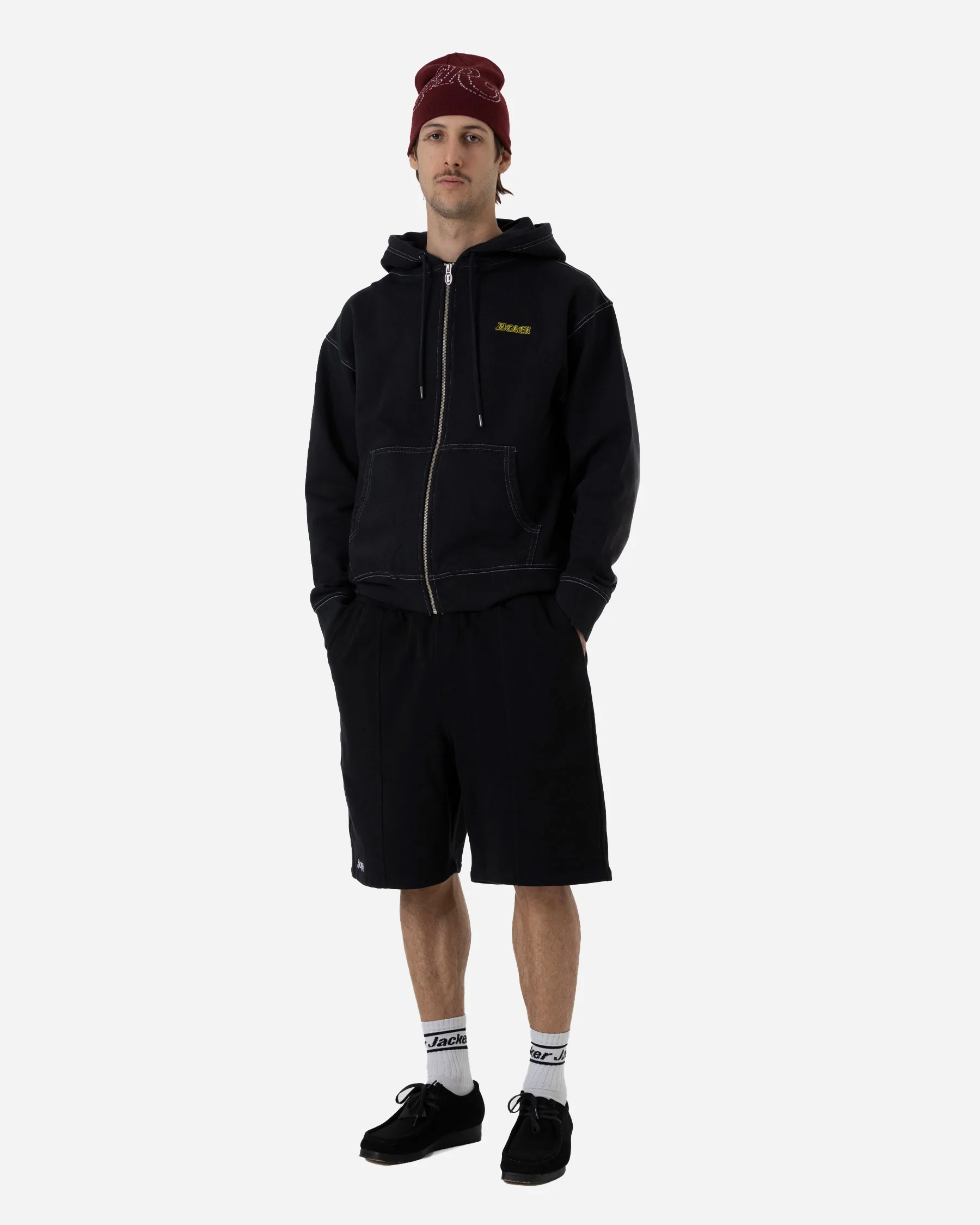 SWEAT 3 STRIPES SHORT - BLACK - Image 5