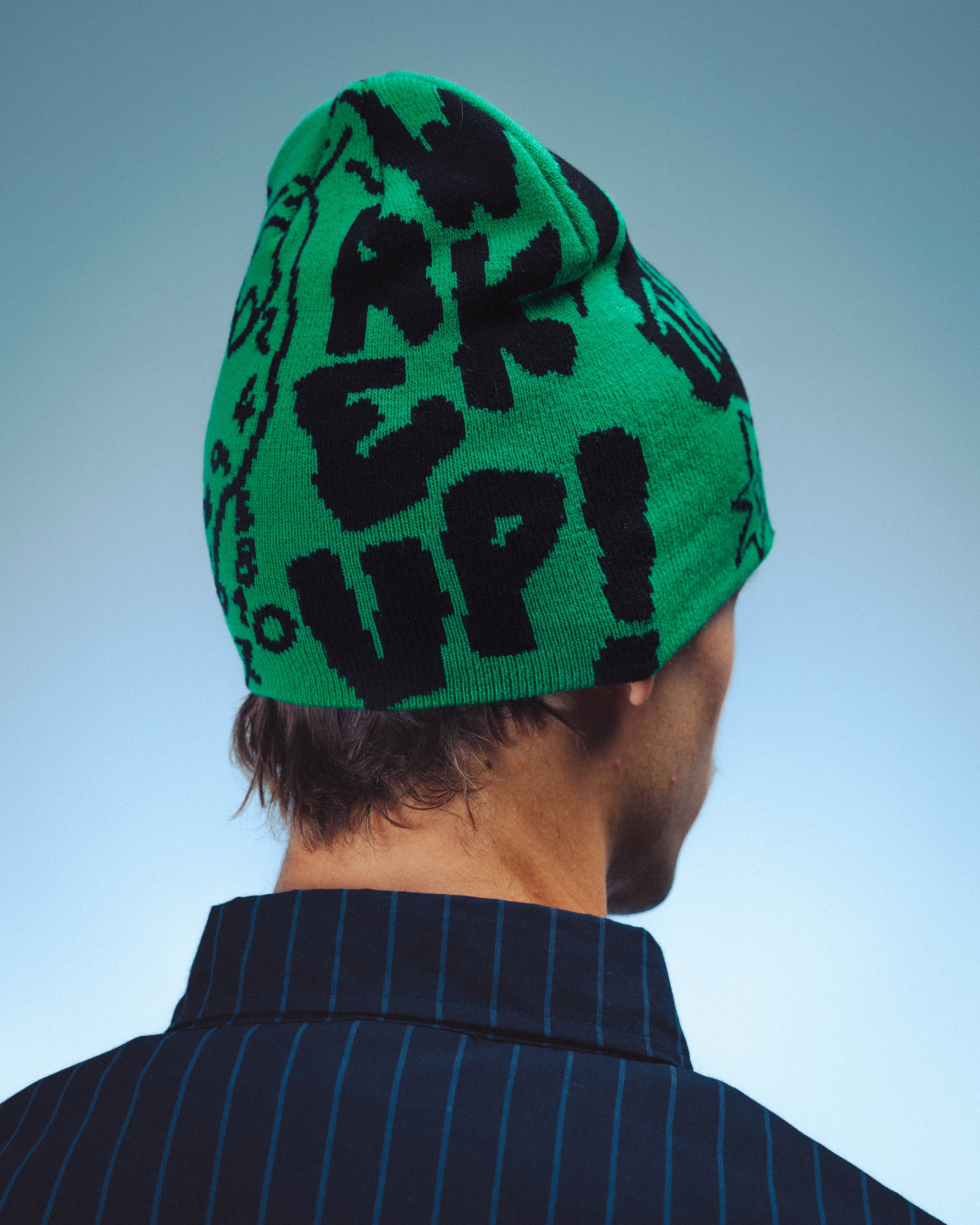 WAKE UP ! BEANIE - GREEN - Image 4