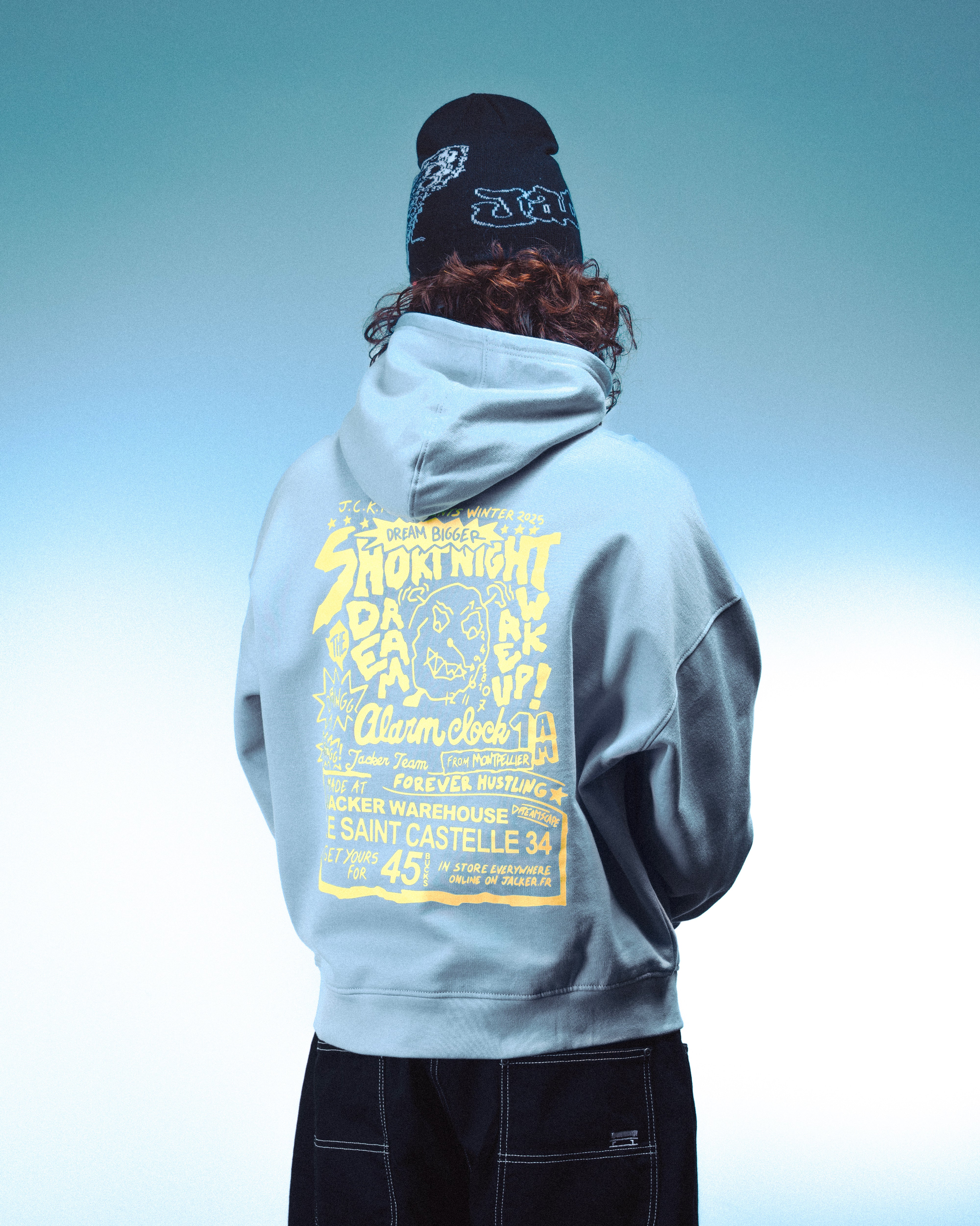 WAKE UP ! HOODIE - BLUE - Image 2