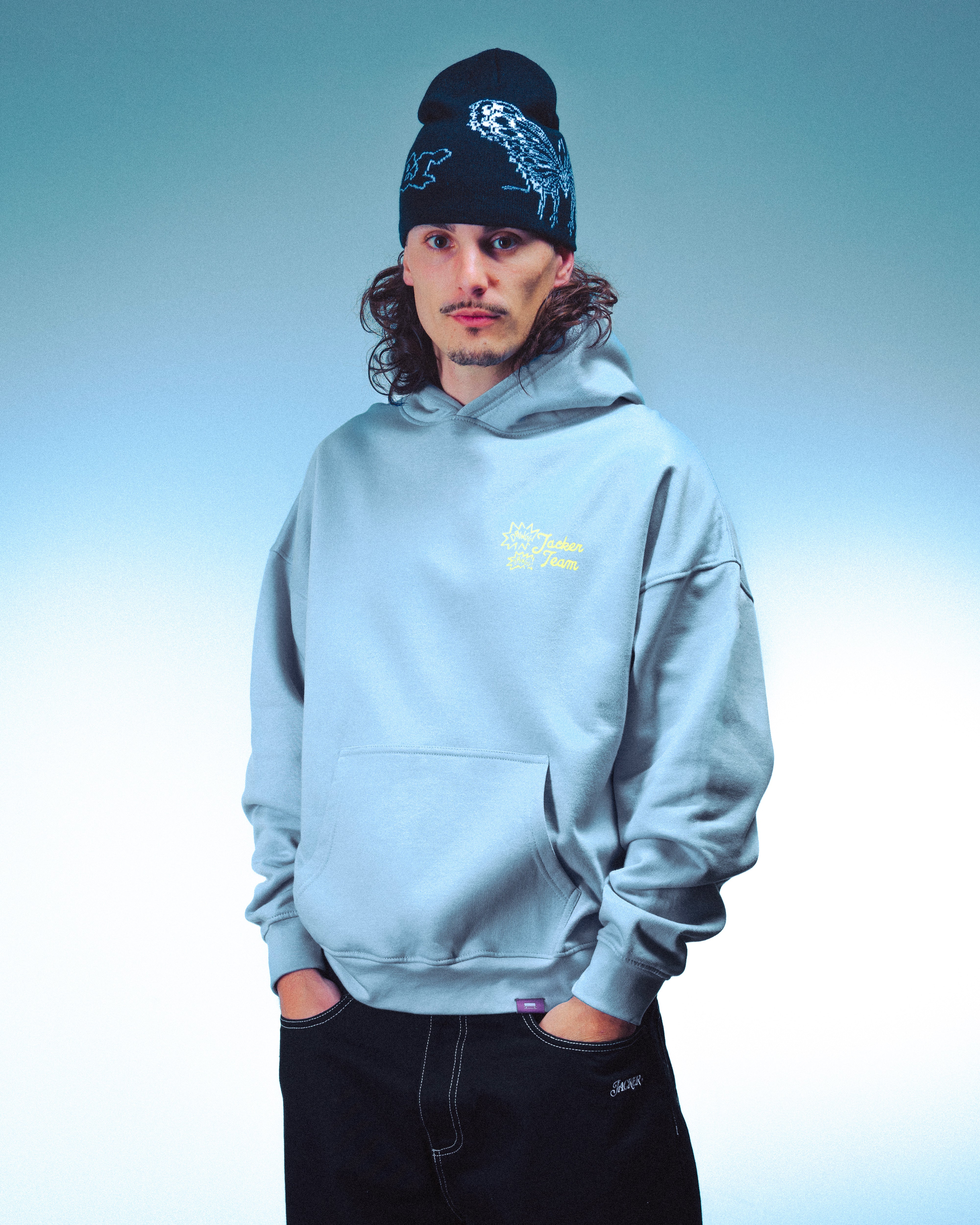 WAKE UP ! HOODIE - BLUE - Image 4
