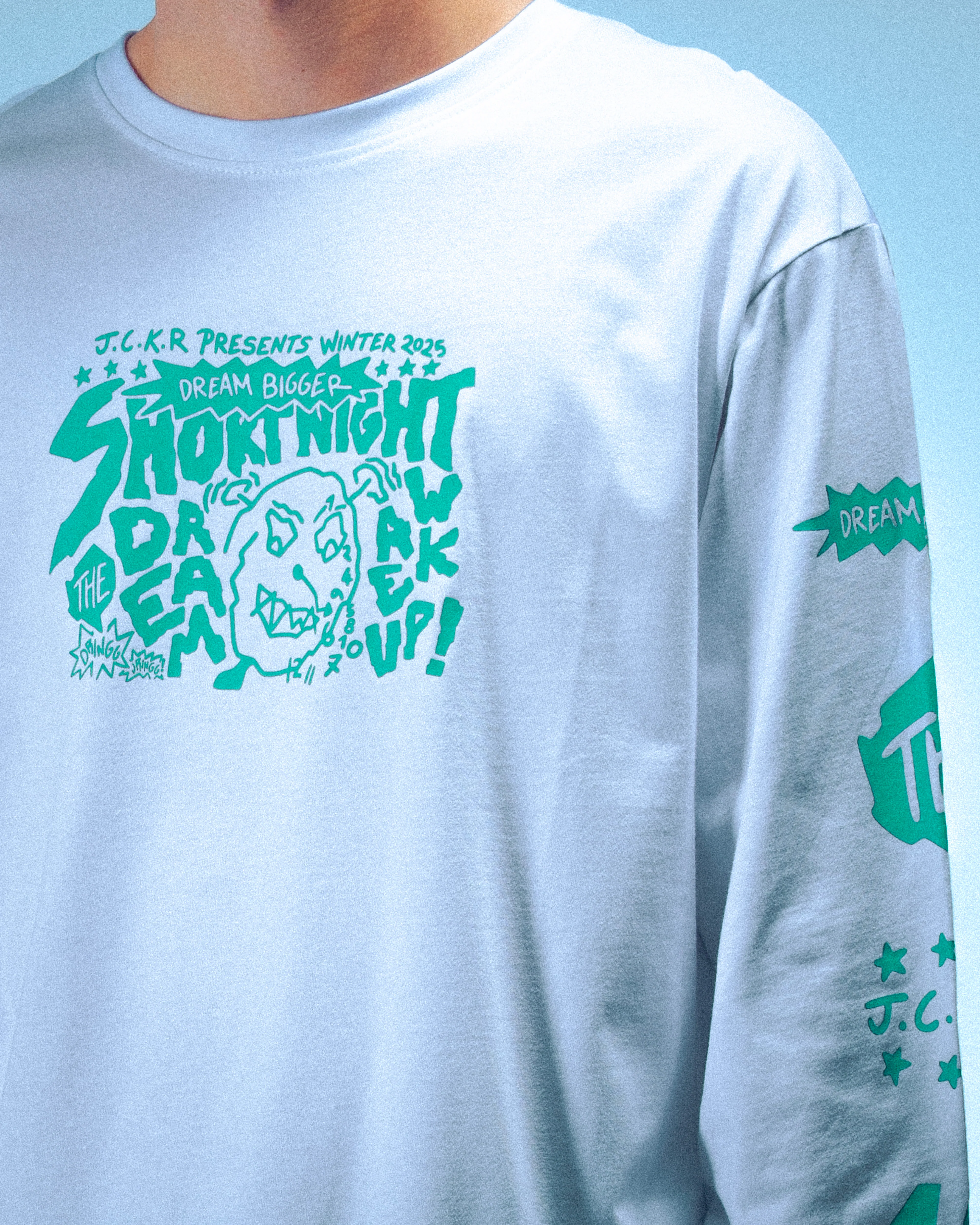 WAKE UP ! LONG SLEEVES - WHITE - Image 4