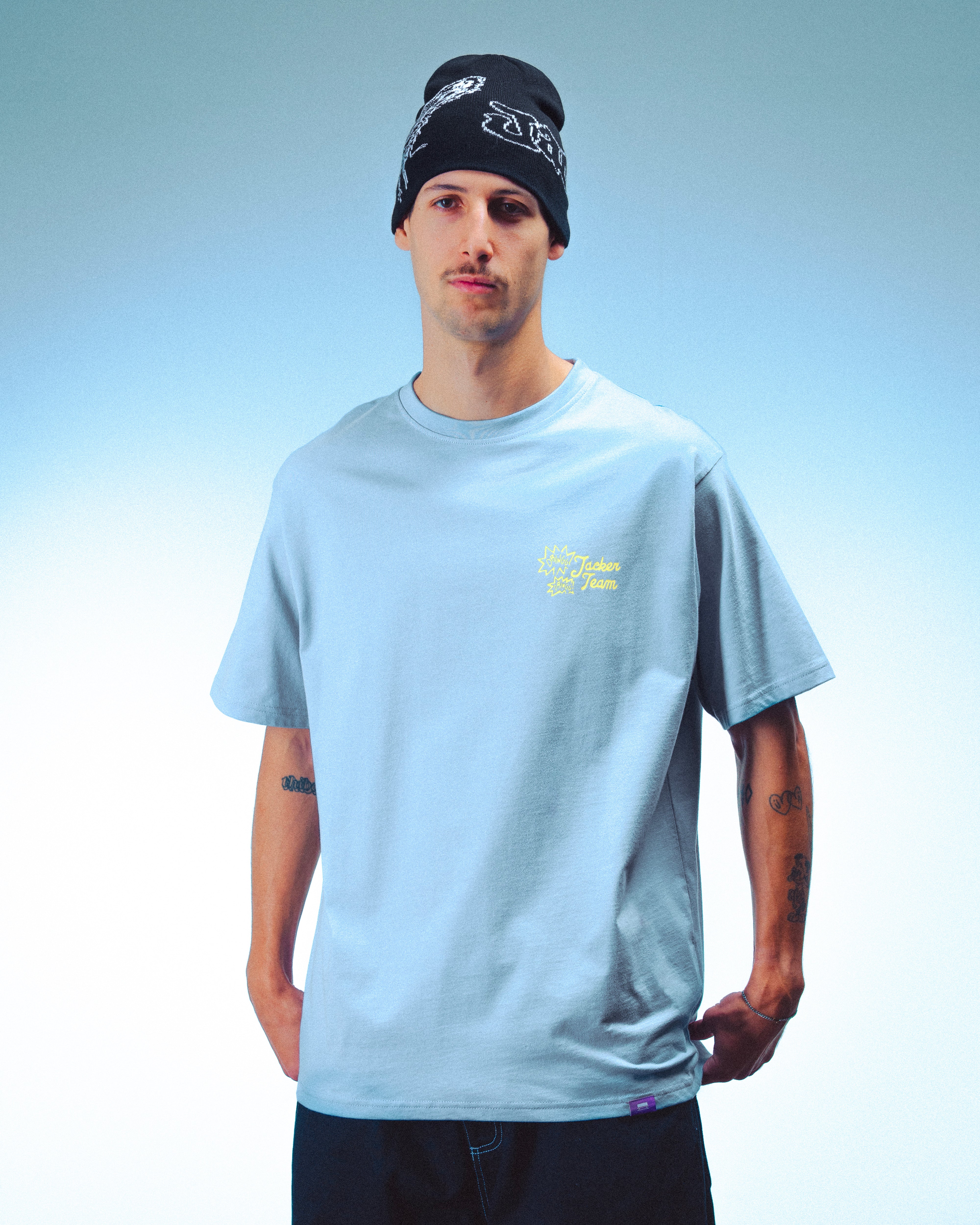 WAKE UP ! T-SHIRT - BLUE - Image 4