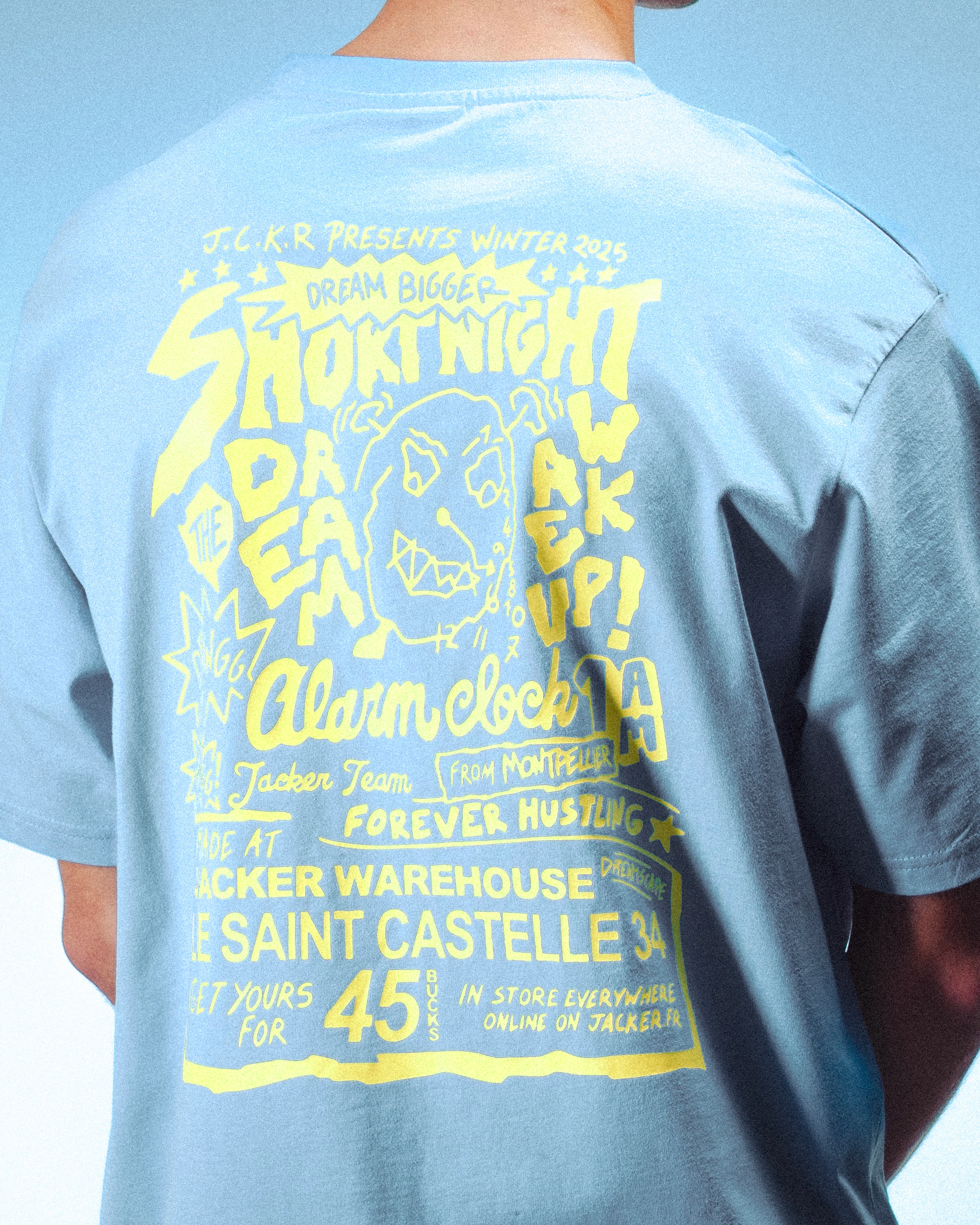 WAKE UP ! T-SHIRT - BLUE - Image 6